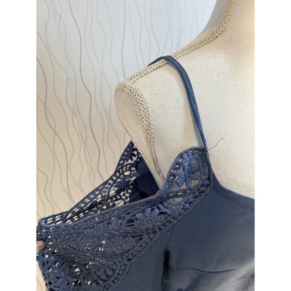 2/$30 Xhilaration Blouse‎ Cold Shoulder top crochet lace Peasant Boho size M - Picture 8 of 9
